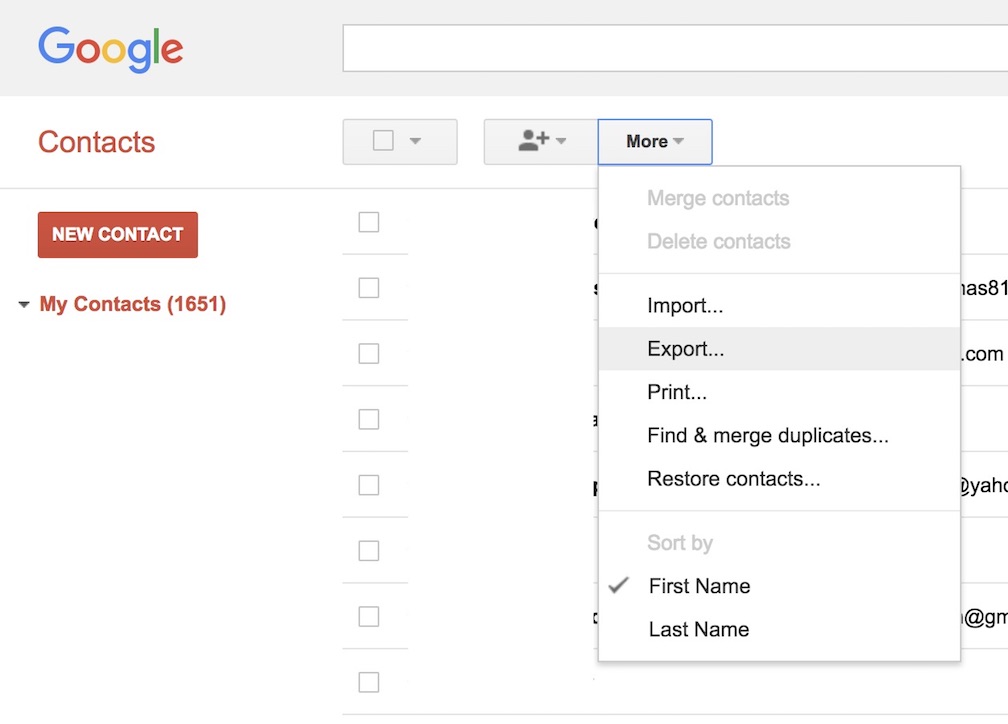 how to easily export your google contacts into excel